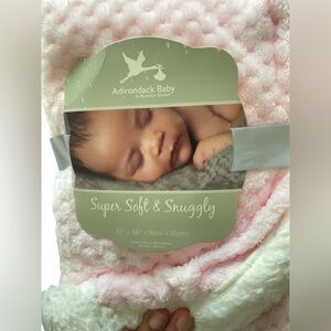 •Adirondack Baby Pink and White Blanket